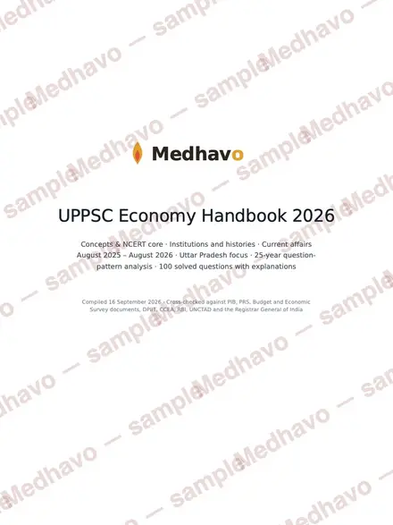 UPPSC Economy Handbook 2026 - Complete Economy & Economic Affairs Guide for UPPSC Prelims